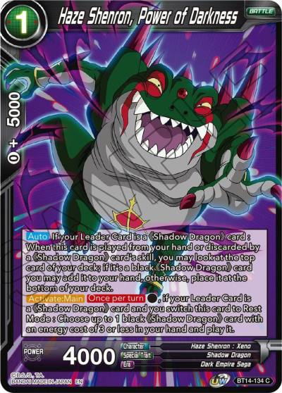 Haze Shenron Power of Darkness Foil BT14-134 Cross Spirits Dragonball Super card