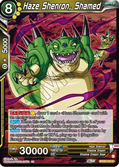 Haze Shenron Shamed BT25-112 Legend of the Dragon Balls Dragonball Super card