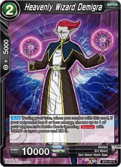 Heavenly Wizard Demigra BT4-107 Colossal Warfare Dragonball Super card