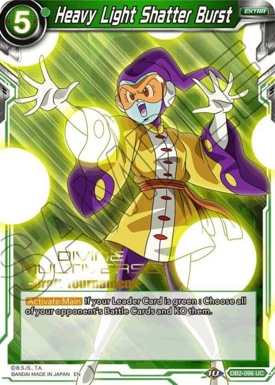 Heavy Light Shatter Burst Divine Multiverse Draft Tournament DB2-096 Tournament Promotion Cards Dragonball Super card