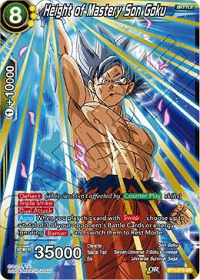 Height of Mastery Son Goku BT4-075 Colossal Warfare Dragonball Super card