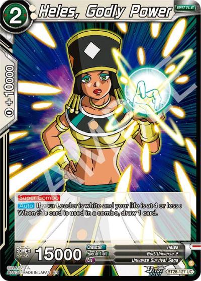 Heles Godly Power BT28-127 Prismatic Clash Dragonball Super card