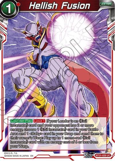 Hellish Fusion BT31-026 Impact Beyond Dimensions Dragonball Super card