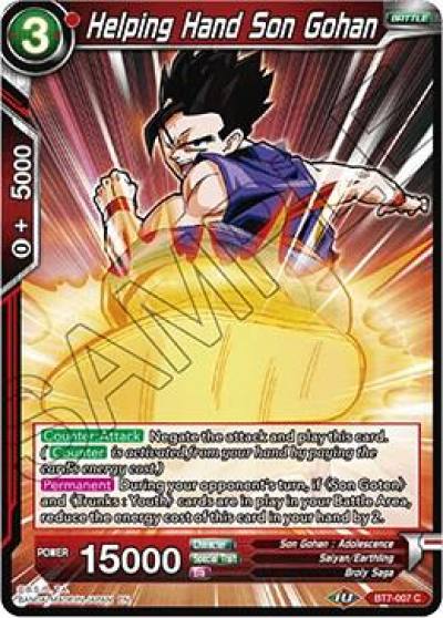Helping Hand Son Gohan BT7-007 Assault of the Saiyans Dragonball Super card