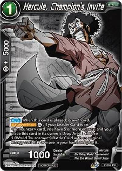 Hercule Champions Invite Championship Pack 2021 Vol1 P-332 Promotion Cards Dragonball Super card
