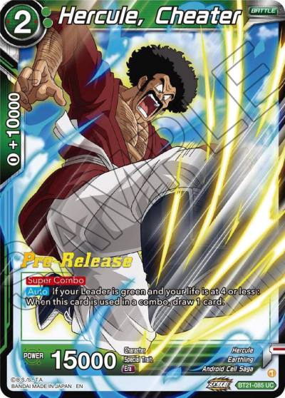 Hercule Cheater BT21-085 Wild Resurgence Pre-Release Cards Dragonball Super card