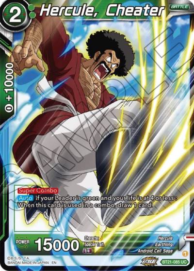 Hercule Cheater Foil BT21-085 Wild Resurgence Dragonball Super card