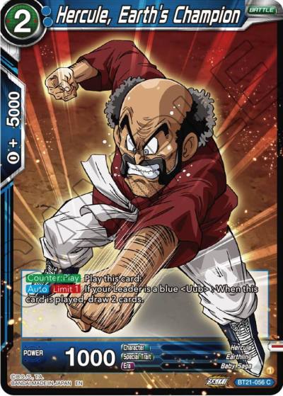 Hercule Earths Champion BT21-056 Wild Resurgence Dragonball Super card