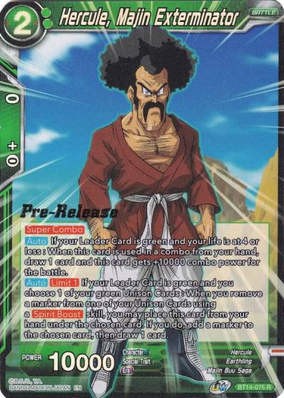 Hercule Majin Exterminator BT14-075 Cross Spirits Pre-Release Cards Dragonball Super card