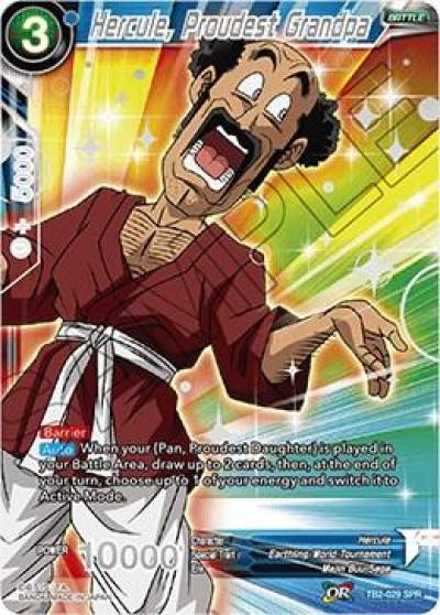 Hercule Proudest Grandpa SPR TB2-029 World Martial Arts Tournament Dragonball Super card