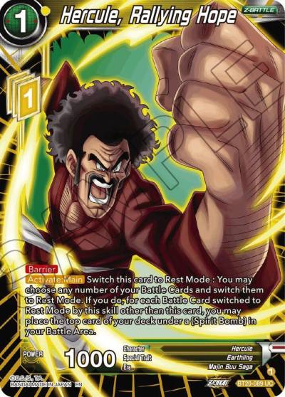 Hercule Rallying Hope BT20-089 Power Absorbed Dragonball Super card