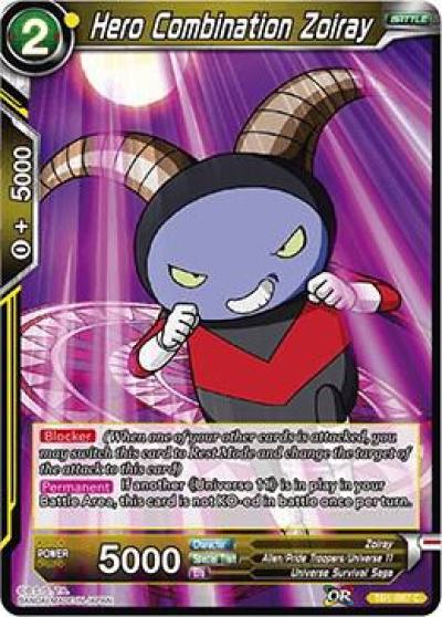 Hero Combination Zoiray Foil TB1-087 Tournament of Power Dragonball Super card