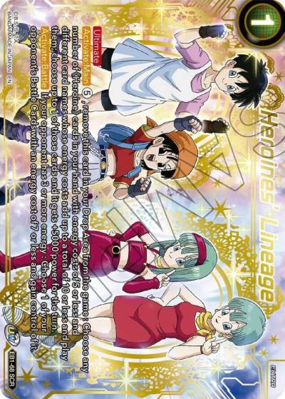Heroines Lineage EB1-68 Battle Evolution Booster Dragonball Super card