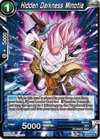 Hidden Darkness Minotia BT4-041 Colossal Warfare Dragonball Super card