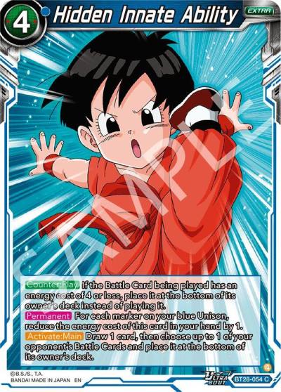 Hidden Innate Ability BT28-054 Prismatic Clash Dragonball Super card