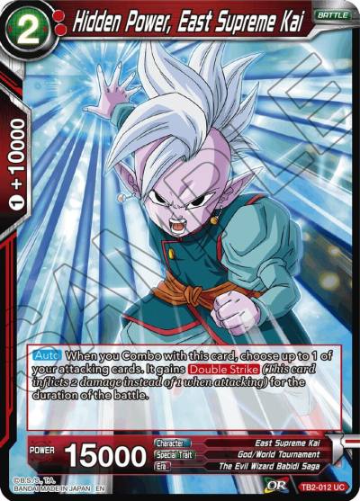 Hidden Power East Supreme Kai Reprint TB2-012 Battle Evolution Booster Dragonball Super card