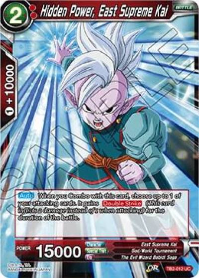 Hidden Power East Supreme Kai TB2-012 World Martial Arts Tournament Dragonball Super card