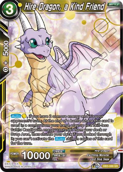 Hire Dragon a Kind Friend DB3-088 Draft Box 06 - Giant Force Dragonball Super card