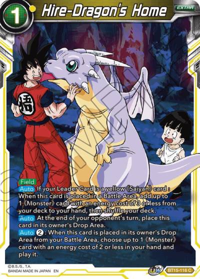 Hire Dragons Home BT15-116 Saiyan Showdown Dragonball Super card