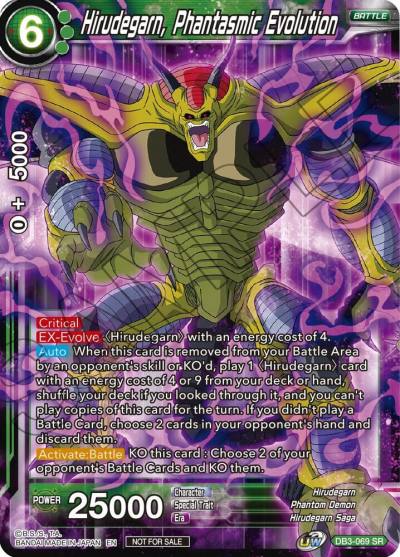 Hirudegarn Phantasmic Evolution DB3-069 Tournament Promotion Cards Dragonball Super card