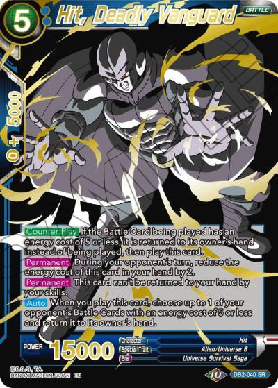 Hit Deadly Vanguard Alternate Art DB2-040 Special Anniversary Set 2021 Dragonball Super card