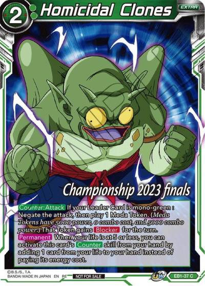 Homicidal Clones 2023 Championship Finals Celebration Pack EB1-37 Tournament Promotion Cards Dragonball Super card
