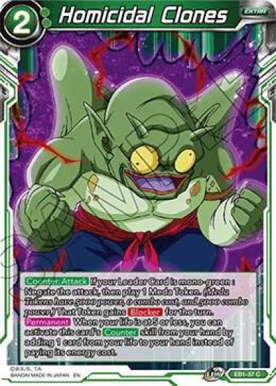 Homicidal Clones EB1-37 Battle Evolution Booster Dragonball Super card