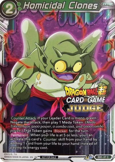 Homicidal Clones Judge Pack Vol11 EB1-37 Tournament Promotion Cards Dragonball Super card