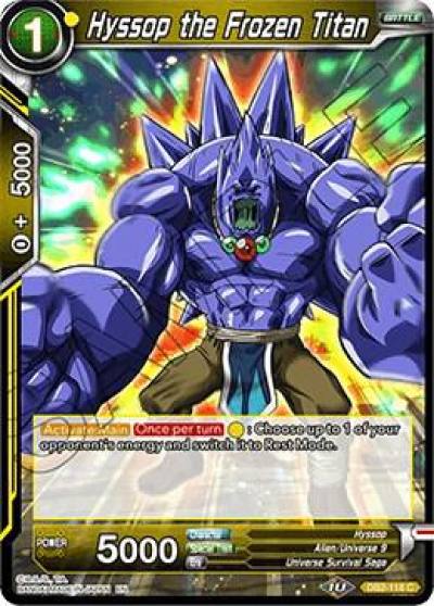 Hyssop the Frozen Titan Foil DB2-118 Draft Box 05 - Divine Multiverse Dragonball Super card