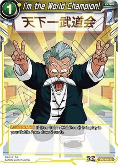 Im the World Champion TB2-064 World Martial Arts Tournament Dragonball Super card