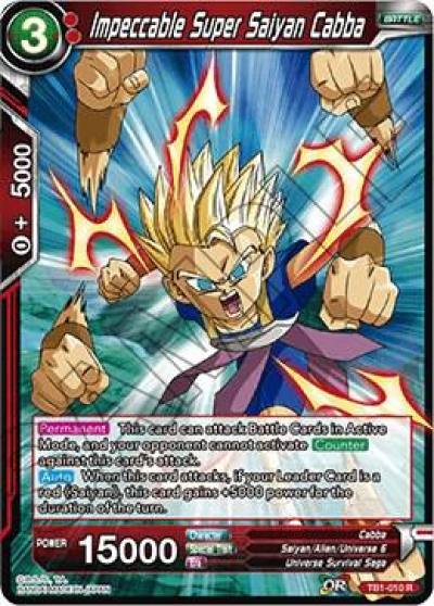 Impeccable Super Saiyan Cabba Shatterfoil TB1-010 Draft Box 04 - Dragon Brawl Dragonball Super card