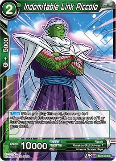 Indomitable Link Piccolo SD4-03 Colossal Warfare Dragonball Super card