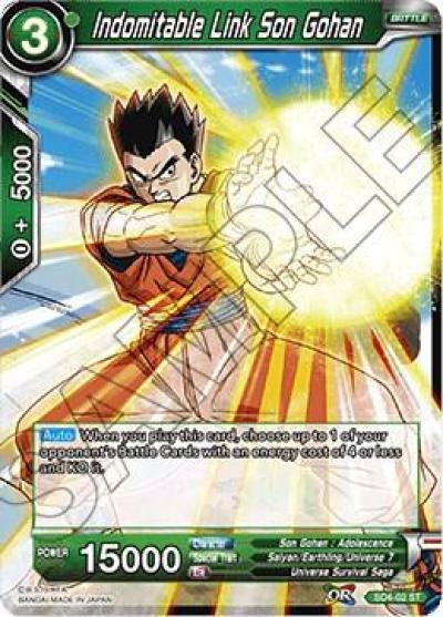 Indomitable Link Son Gohan SD4-02 Colossal Warfare Dragonball Super card