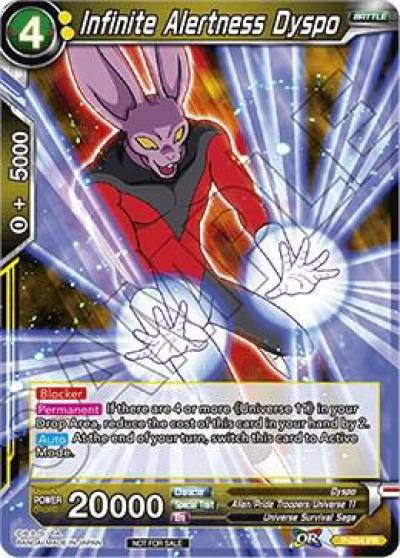 Infinite Alertness Dyspo Foil P-054 Promotion Cards Dragonball Super card