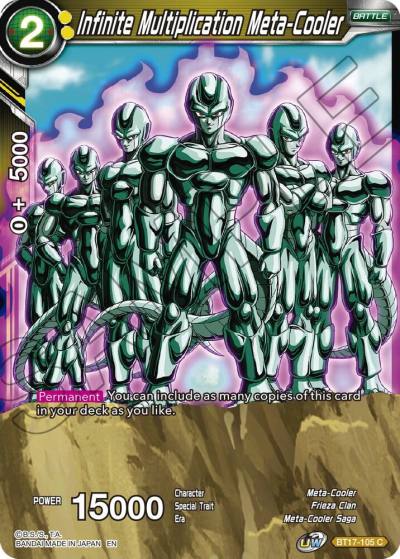 Infinite Multiplication Meta Cooler BT17-105 Ultimate Squad Dragonball Super card