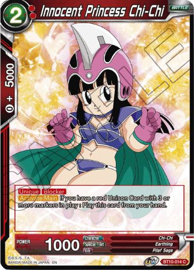 Innocent Princess Chi Chi BT10-014 Rise of the Unison Warrior Dragonball Super card