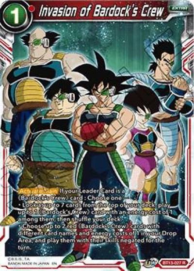 Invasion of Bardocks Crew BT13-027 Supreme Rivalry Dragonball Super card