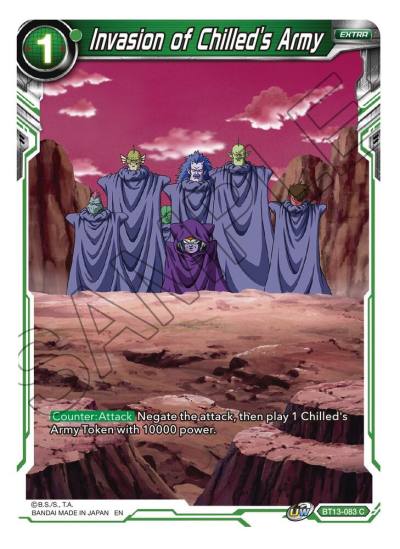 Invasion of Chilleds Army BT13-083 Supreme Rivalry Dragonball Super card