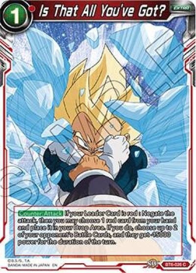 Is That All Youve Got BT6-026 Destroyer Kings Dragonball Super card