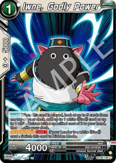 Iwne Godly Power BT28-126 Prismatic Clash Dragonball Super card
