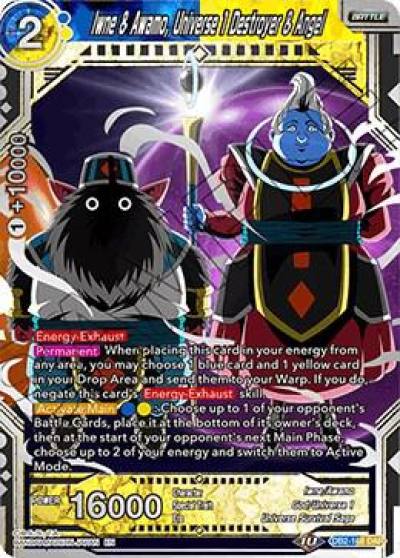 Iwne and Awamo Universe 1 Destroyer and Angel DB2-168 Draft Box 05 - Divine Multiverse Dragonball Super card