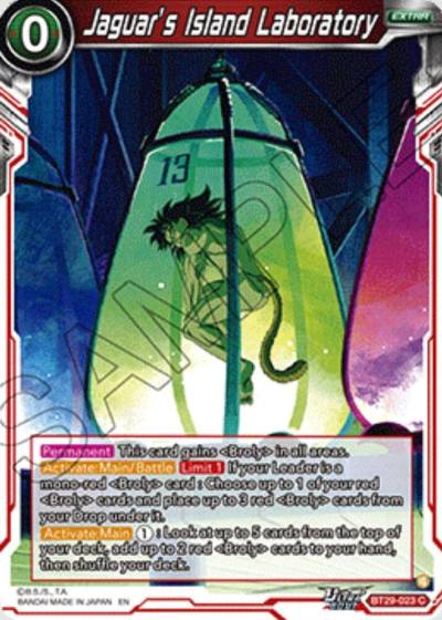 Jaguar s Island Laboratory BT29-023 Fearsome Rivals Dragonball Super card