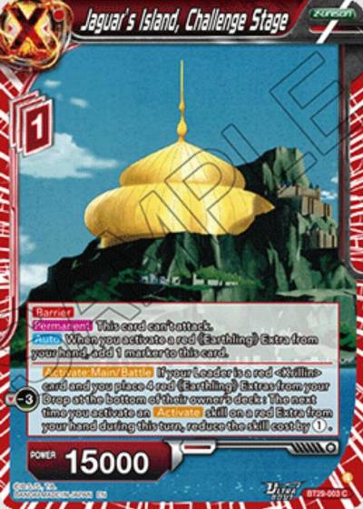 Jaguars Island Challenge Stage BT29-003 Fearsome Rivals Dragonball Super card