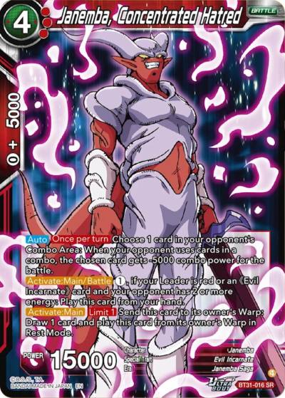 Janemba Concentrated Hatred BT31-016 Impact Beyond Dimensions Dragonball Super card