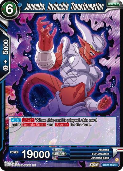Janemba Invincible Transformation BT24-032 Beyond Generations Dragonball Super card