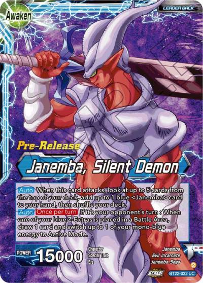 Janemba Janemba Silent Demon BT22-032 Critical Blow Pre-Release Cards Dragonball Super card