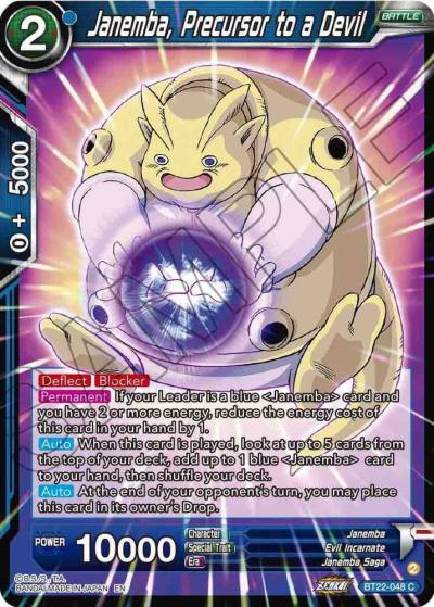 Janemba Precursor to a Devil BT22-048 Critical Blow Dragonball Super card