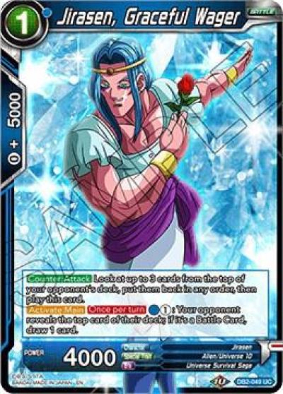 Jirasen Graceful Wager DB2-049 Draft Box 05 - Divine Multiverse Dragonball Super card