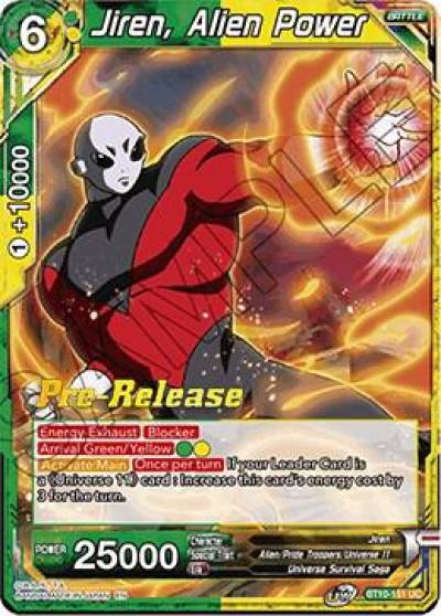 Jiren Alien Power BT10-151 Rise of the Unison Warrior Pre-Release Cards Dragonball Super card