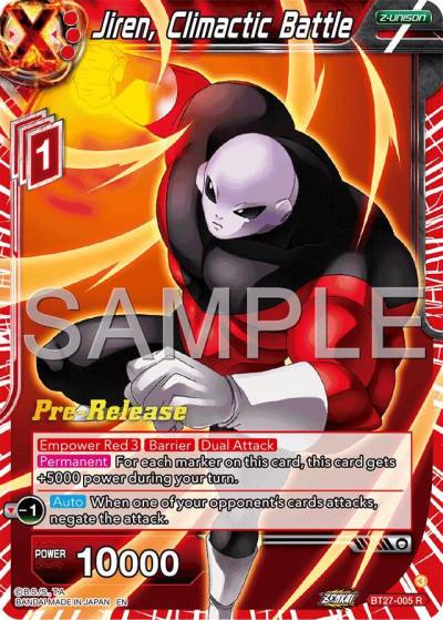 Jiren Climactic Battle BT27-005 History of Z Pre-Release Cards Dragonball Super card